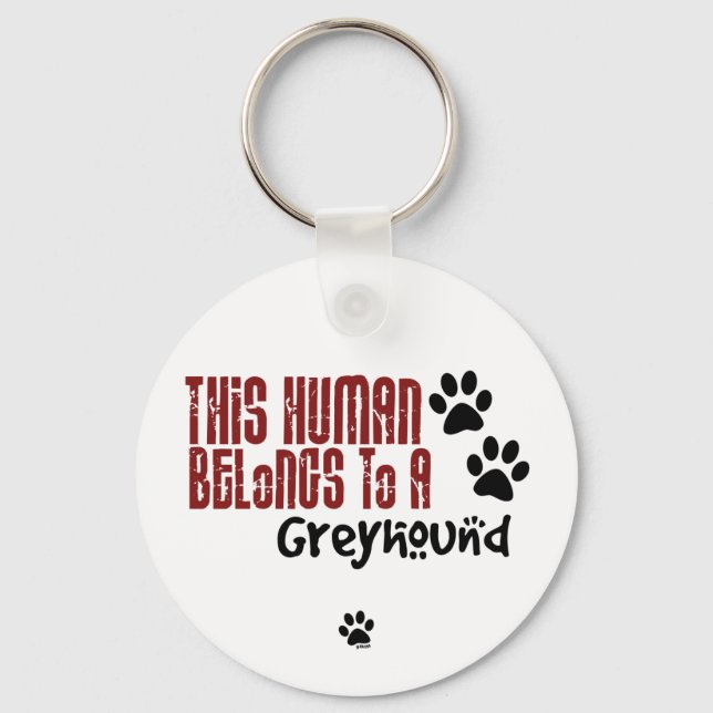 Chaveiro Este Humano Pertence a um Greyhound (Frente)