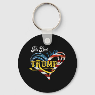 Chaveiro Este Pai Votou Para Trump Engraçado 4 De Julho Pai
