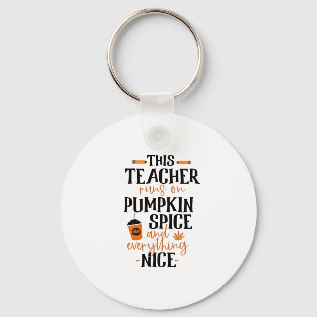 Chaveiro Este Professor Funciona Com Especiarias De Pumpkin (Frente)