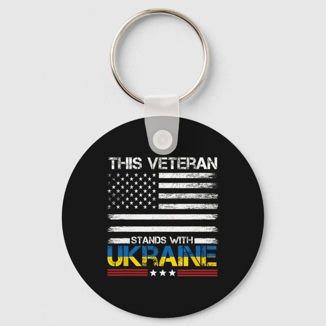 Chaveiro Este Veterano Apoia a Ucrânia 1  (Frente)