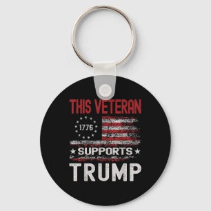 Chaveiro Este Veterano Apoia Trump 2024 American Flag