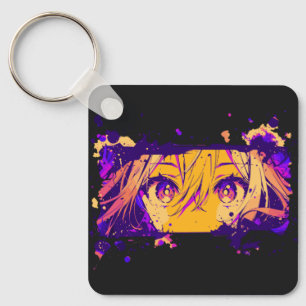 Chaveiro Estética Cyberpunk Anime Olhos Brilhantes