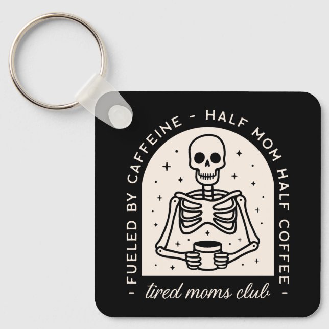 Chaveiro Estética do gótico do clube de mães Cansado (Frente)