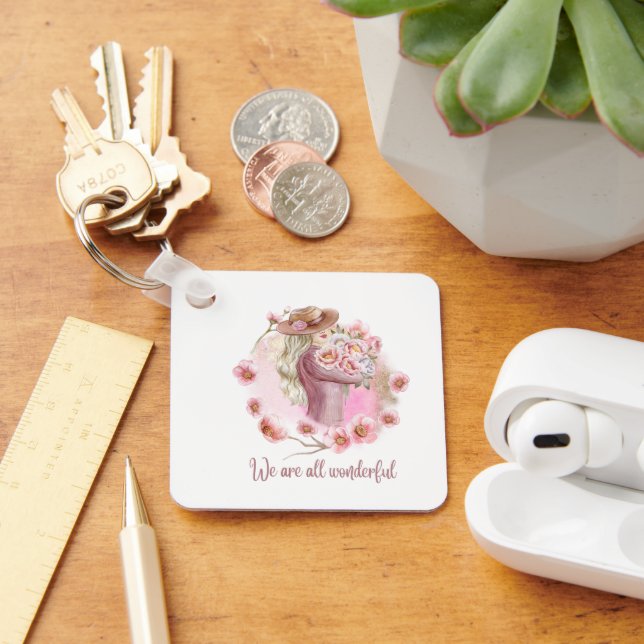 Chaveiro Estético Fofo Chaveiro de Acrílico Minima (Mesa)