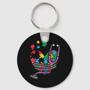 Chaveiro Estetoscópio do Coração quebra-cabeça