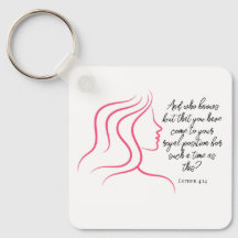Esther 4:14 Bíblia de script - Silhueta rosa versá
