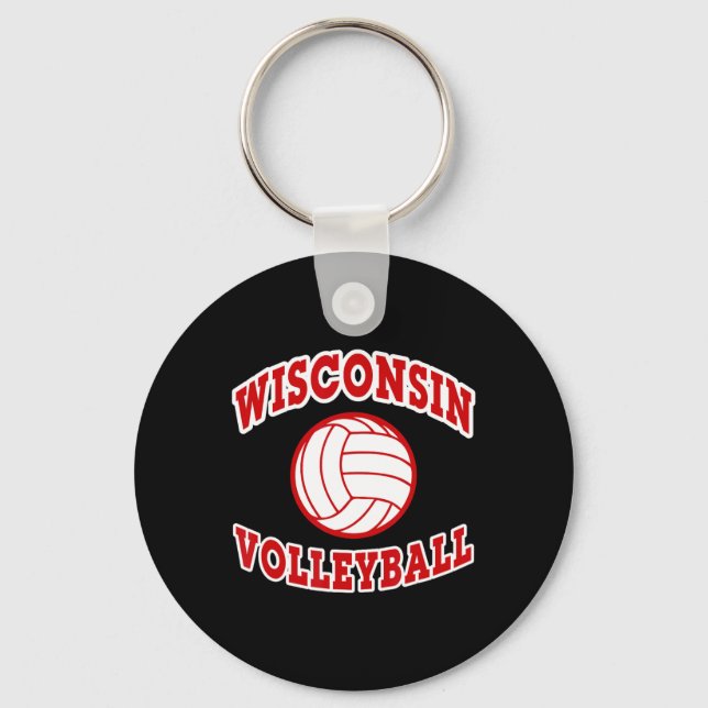 Chaveiro Estilo clássico de voleibol de Wisconsin (Frente)