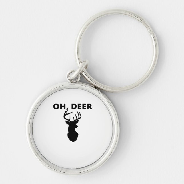 Chaveiro Estilo de Arte Caprichoso Oh Deer Oh Dear  (Frente)