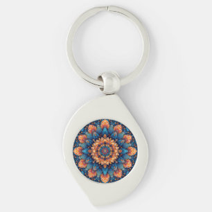 Chaveiro Estilo de Arte Digital Flor de Mandala-23907.
