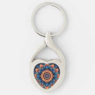 Chaveiro Estilo de Arte Digital Flor de Mandala-23907.
