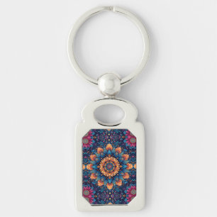 Chaveiro Estilo de Arte Digital Flor de Mandala-23907.