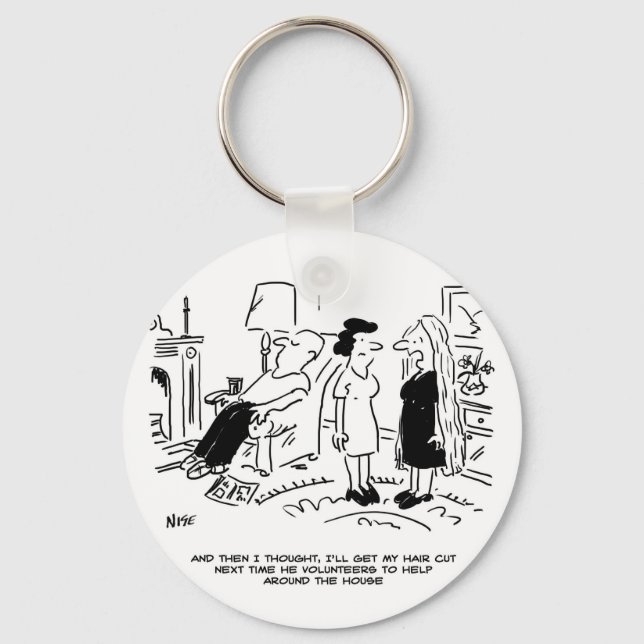 Chaveiro Estilo de Cabelo Longo Devido à Ausência de Estimu (Frente)