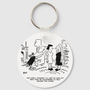 Chaveiro Estilo de Cabelo Longo Devido a Nenhum Corte de Ca