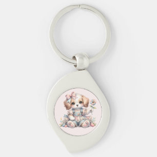 Chaveiro Estilo de Cachorro Cottagecore Kawaii Aconchegante