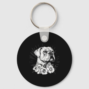 Chaveiro Estilo de Tatuagem Lover Boxer Cachorro Retroativo