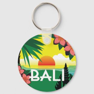 Chaveiro Estilo de viagens vintage de recordação da Bali In