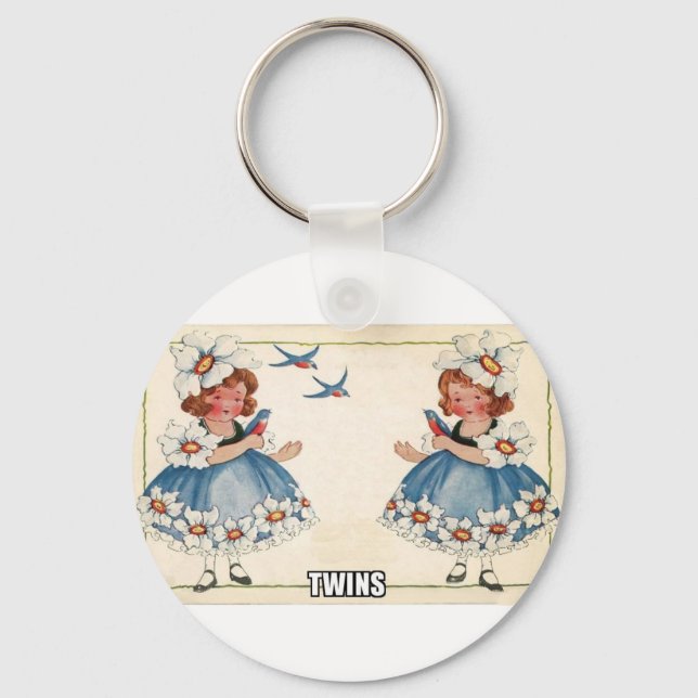 Chaveiro estilo de vintage dos gêmeos (Frente)