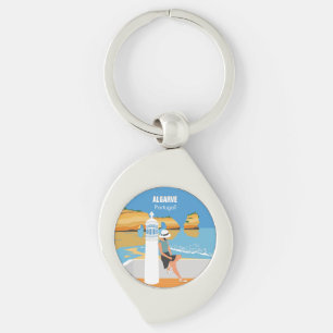 Chaveiro Estilo de vintagem da viagem da menina de praia do