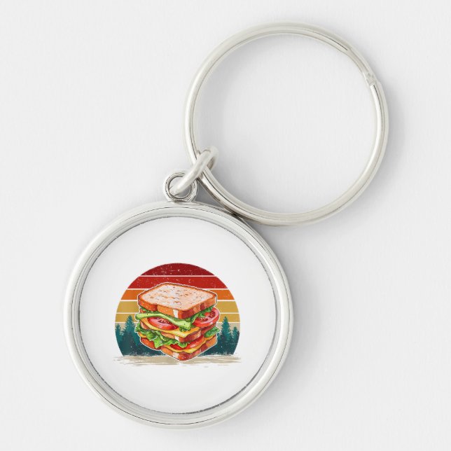 Chaveiro Estilo de Vintagem de Comida Sandwich - Sandwich - (Frente)