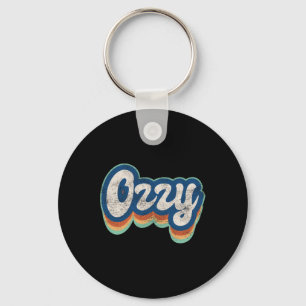 Chaveiro Estilo de Vintagem do Rapaz de Nome Ozzy 70s 80s P