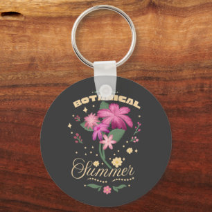 Chaveiro Estilo Floral de Verão Botânico Cottagecore