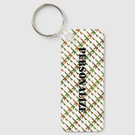 Chaveiro Estilo Militar Gun Camouflage GI Rifle White