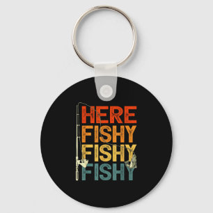Chaveiro Estilo retrô amante de peixes engraçado pescador p