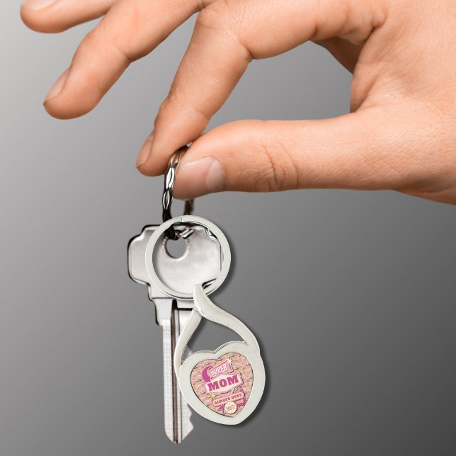 Chaveiro Estilo retrô de Vegas Super Mãe sempre Ocupada 24  (Criador carregado)