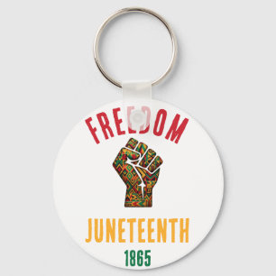 Chaveiro Estilo Retrô Juneteenth Liberdade 1865 Padrão Pan-