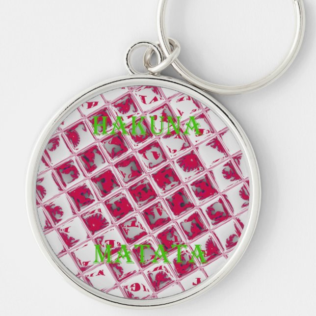 Chaveiro Estilo Vermelho Hakuna Matata (Frente)