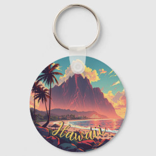 Chaveiro Estilo Vintage Viagem Honolulu Médio Havaiano - Pa