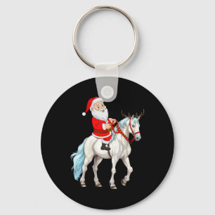 Chaveiro Estilo Xmas Reindeer Papais noeis Andando Cavalo n