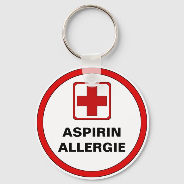 Chaveiro Estima - Aspirin alergia (Frente)