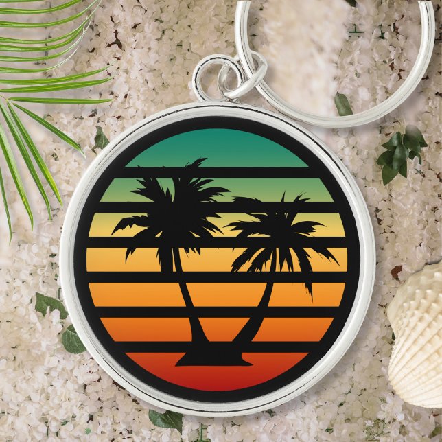 Chaveiro Estirpe Preta da Árvore da Palma (Palm Tree Silhouette Key Chain)