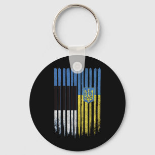 Chaveiro Estônia Ucrânia Estoniano Ucraniano Bandeira