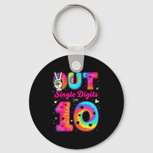 Chaveiro Estou 10 Dígitos Tie Dye Paz Fora Dígitos Únicos N