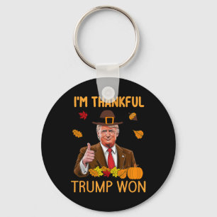 Chaveiro Estou agradecido Trump Won Ação de Graças à Turqui