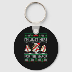 Chaveiro Estou Aqui Apenas Para Os Bolos De Natal Lanche De