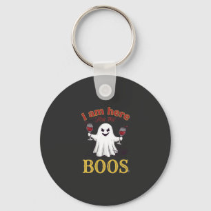 Chaveiro Estou Aqui Boos Halloween Fantasma Copos de Vinho 