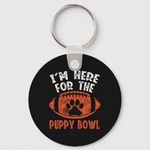 Chaveiro Estou Aqui Pelo Puppy Bowl - Camiseta Uni-adultos 