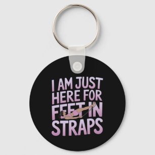 Chaveiro Estou aqui por pés em correias pilates engraçados