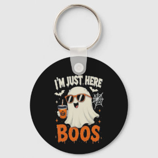 Chaveiro “Estou Aqui Só Para Boos” Design de Fantasma