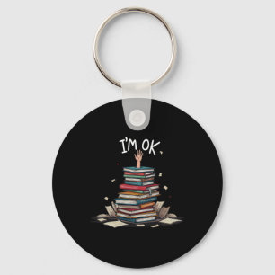Chaveiro Estou Bem Engraçado Leitura De Livros Nerd Bibliot