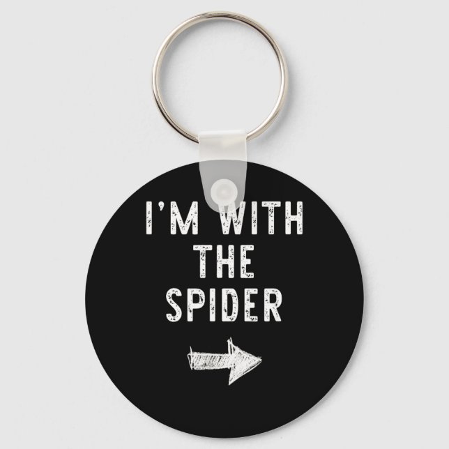 Chaveiro Estou Com A Aranha Roupa Divertida De Casal De Hal (Frente)