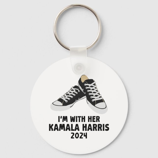 Chaveiro Estou com Kamala Harris Support Kamala Harris (Frente)