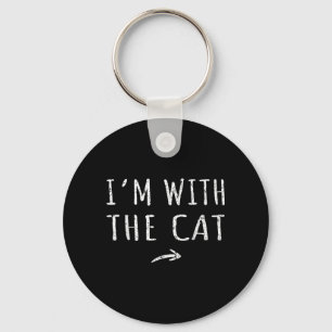 Chaveiro Estou Com O Gato Fantasia De Halloween Preguiçoso