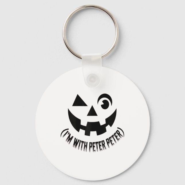 Chaveiro Estou com Peter Pumpkin Eater Casais de Halloween  (Frente)