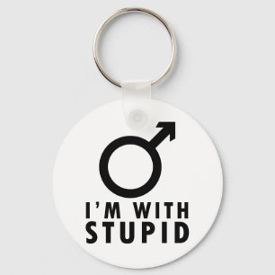 Chaveiro Estou Com um Idiota - Simbolismo Masculino Feminis