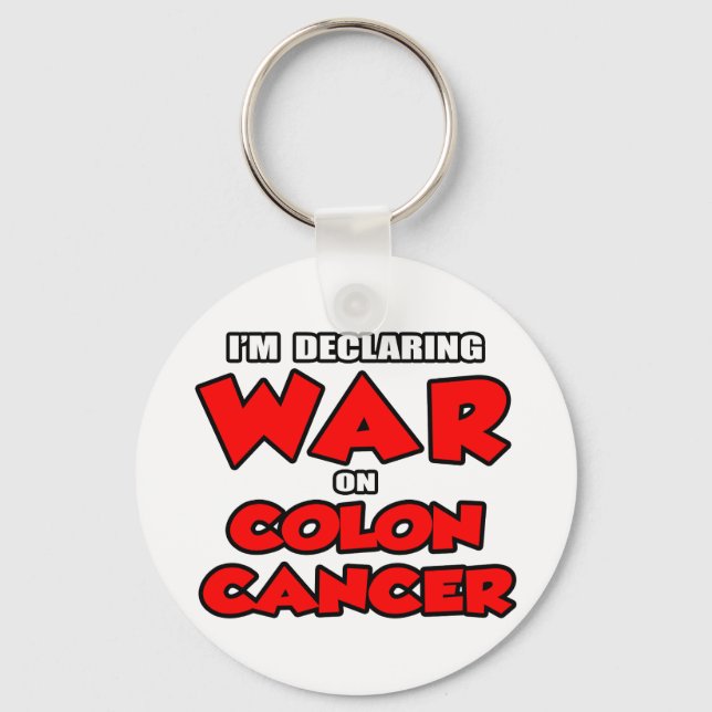 Chaveiro Estou Declarando guerra no Cancer Colon (Frente)