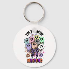 Chaveiro Estou derretendo fantasmas do Sorvete do Halloween